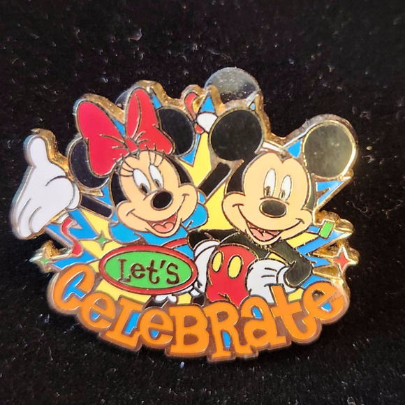Adventures by Disney Let's Celebrate Mickey And Minnie Mouse Disney Tour Pin - Picture 1 of 2